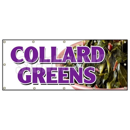Signmission COLLARD GREENS BANNER SIGN soul food okra chicken cornbread hushpuppies B-120 Collard Greens